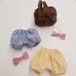 Bloomer vichy pour poupon de 30 cm.