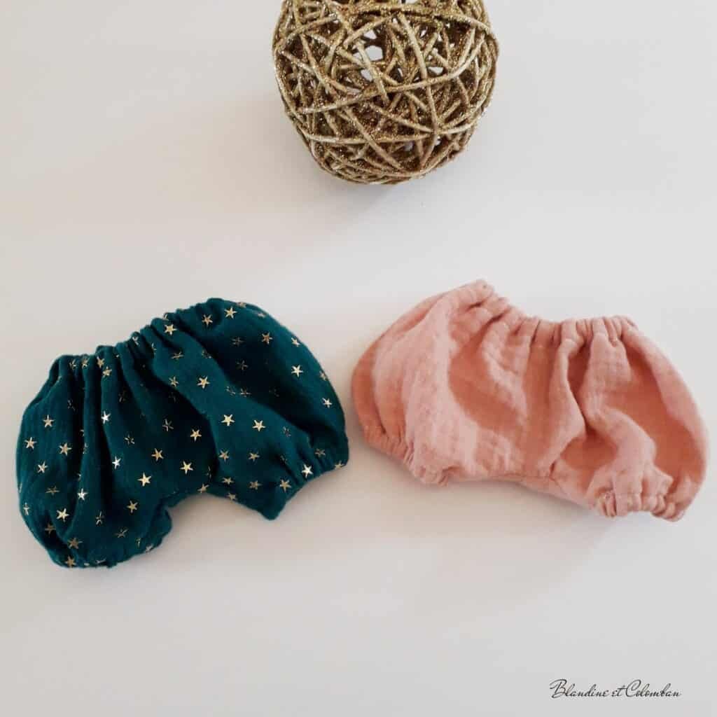 Bloomer de poupée en gaze de coton