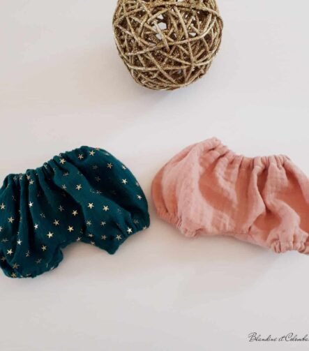 Bloomer de poupée en gaze de coton