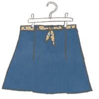 Ma jupe d'automne bleu pétrole