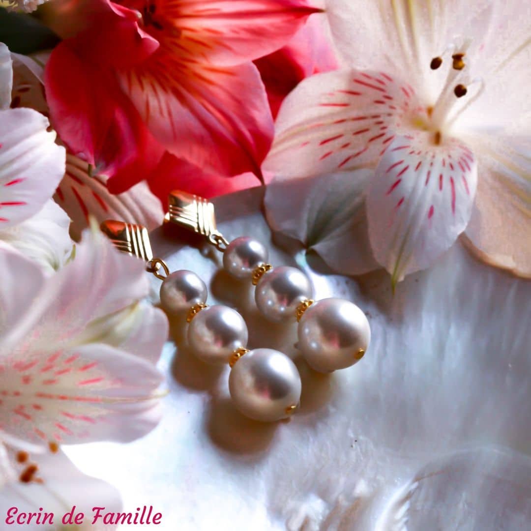 +++1SITE-2504 2 BOUCLES D'OREILLES ADELAIDE – Image 1