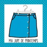 Ma jupe de printemps bleu turquoise